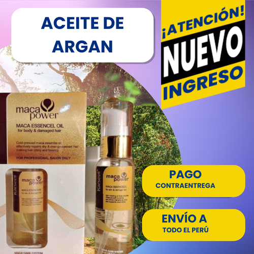 Aceite de argán Karsell- Tratamiento Para Cabello Seco Y Dañado 3en1